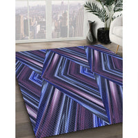 Patterned Slate Blue Rug, pat1440blu