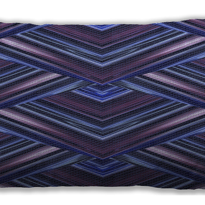 Patterned Rectangular Slate Blue Lumbar Throw Pillow, 13 inch by 19 inch, lbpat1440blu