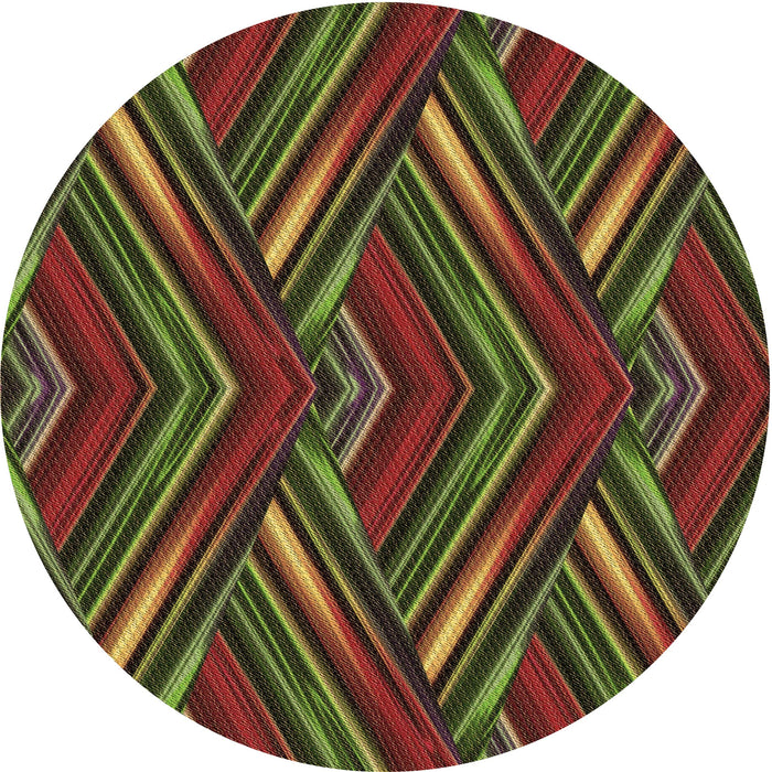 Square Patterned Hazel Green Rug, pat1440brn