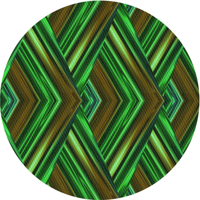 Square Machine Washable Transitional Dark Forest Green Rug in a Living Room, wshpat1440grn