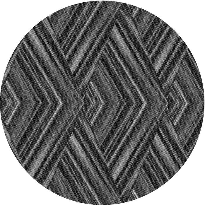Square Patterned Charcoal Black Rug, pat1440gry
