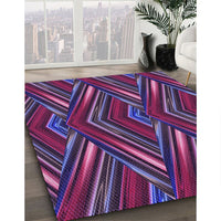 Patterned Purple Violet Purple Rug, pat1440pur