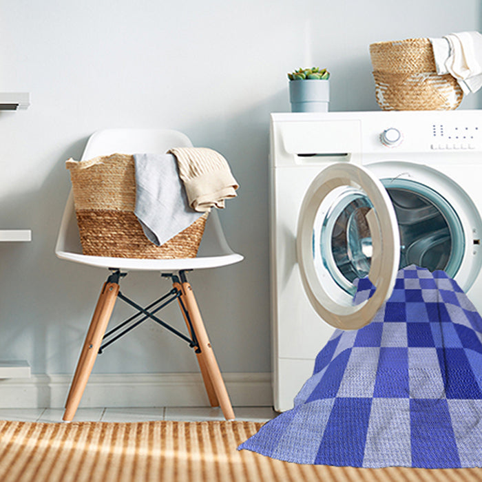 Machine Washable Transitional Sky Blue Rug in a Washing Machine, wshpat1441blu