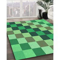 Patterned Green Rug, pat1441grn