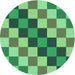 Square Patterned Green Rug, pat1441grn