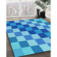 Patterned Blue Rug, pat1441lblu