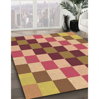 Patterned Orange Rug, pat1441org