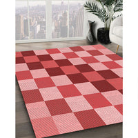 Patterned Red Rug, pat1441rd