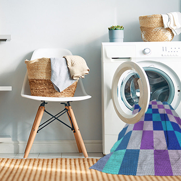 Machine Washable Transitional Sky Blue Rug in a Washing Machine, wshpat1441