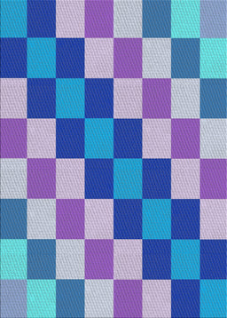 Patterned Sky Blue Novelty Rug, pat1441
