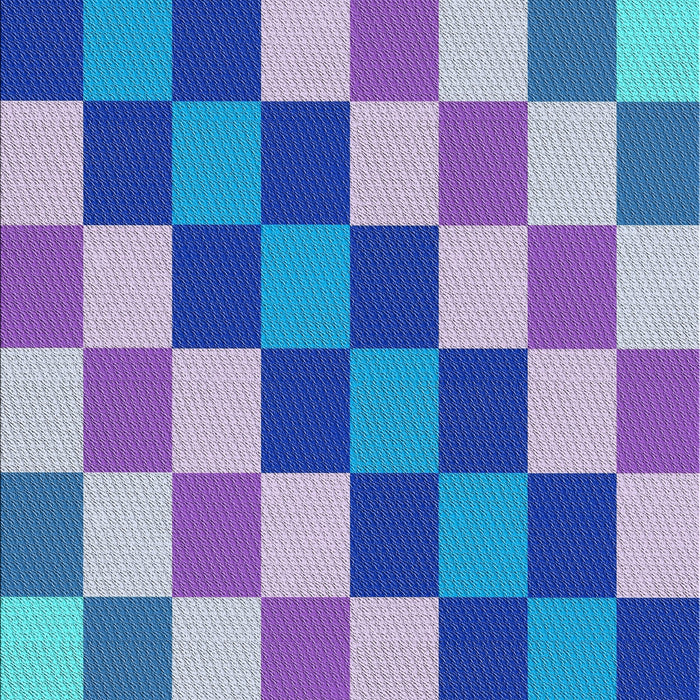 Patterned Sky Blue Novelty Rug, pat1441