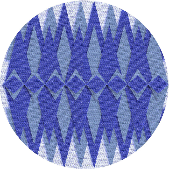 Square Patterned Denim Blue Rug, pat1442blu