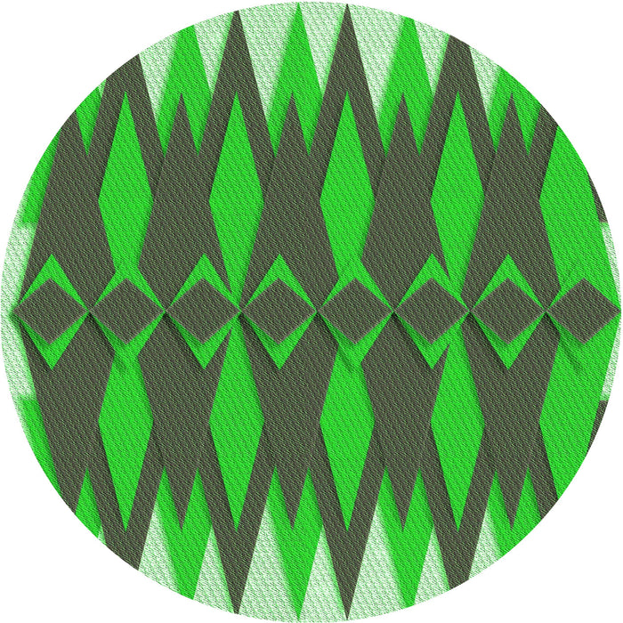 Square Machine Washable Transitional Neon Green Rug in a Living Room, wshpat1442grn