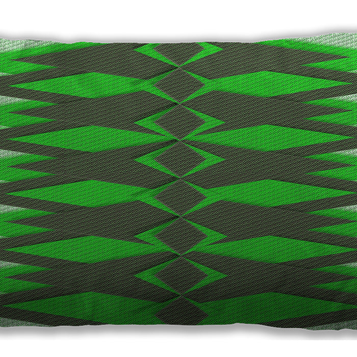 Patterned Rectangular Neon Green Lumbar Throw Pillow, 13 inch by 19 inch, lbpat1442grn