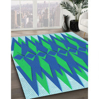 Patterned Blue Rug, pat1442lblu