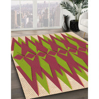 Patterned Crimson Red Rug, pat1442org