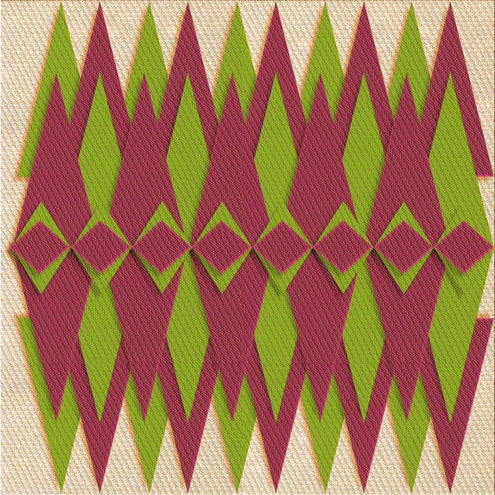 Round Patterned Crimson Red Rug, pat1442org