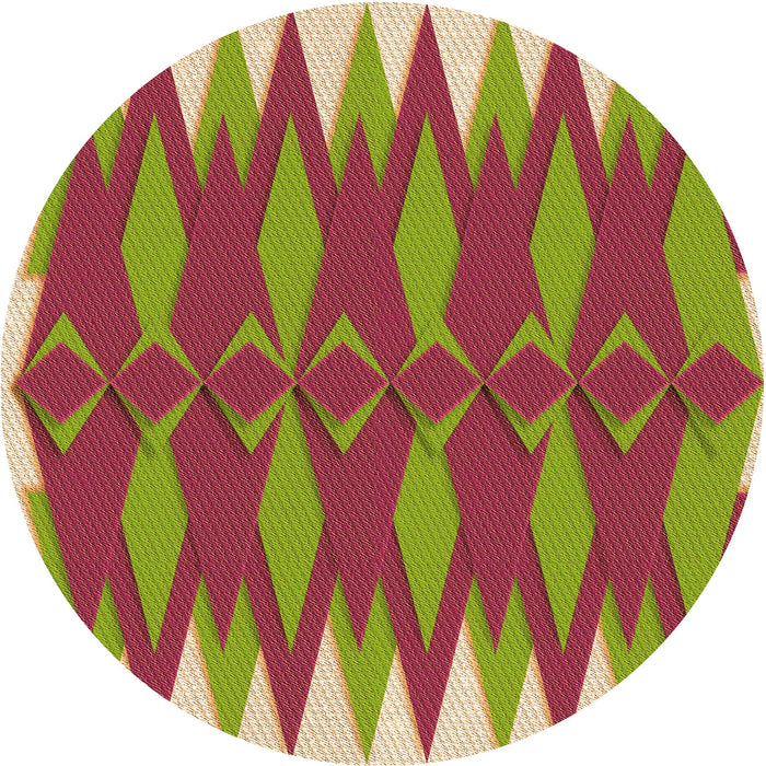 Square Patterned Crimson Red Rug, pat1442org