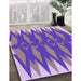 Patterned Pastel Violet Purple Rug in Family Room, pat1442pur