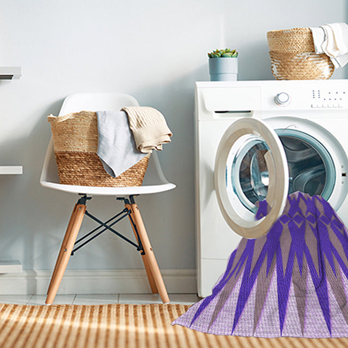 Machine Washable Transitional Pastel Violet Purple Rug in a Washing Machine, wshpat1442pur