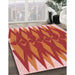 Machine Washable Transitional Orange Rug in a Family Room, wshpat1442rd