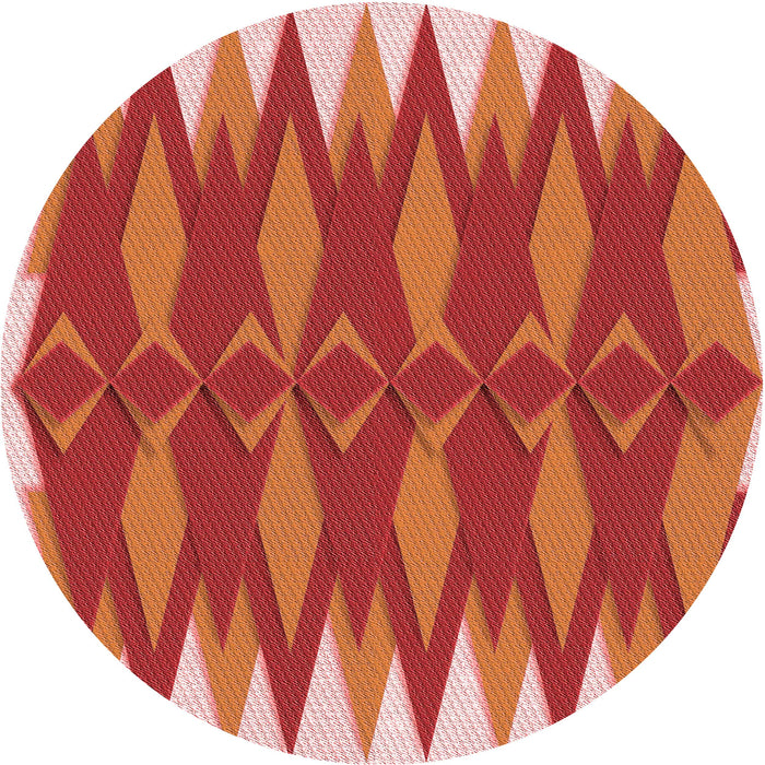 Square Patterned Orange Rug, pat1442rd