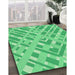 Machine Washable Transitional Lime Mint Green Rug in a Family Room, wshpat1443grn