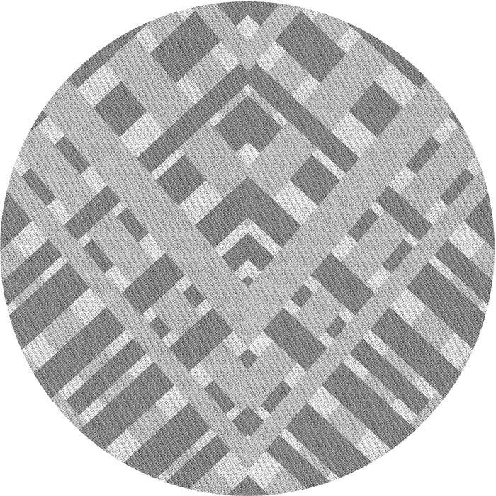 Square Patterned Platinum Silver Gray Rug, pat1443gry