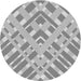 Square Patterned Platinum Silver Gray Rug, pat1443gry