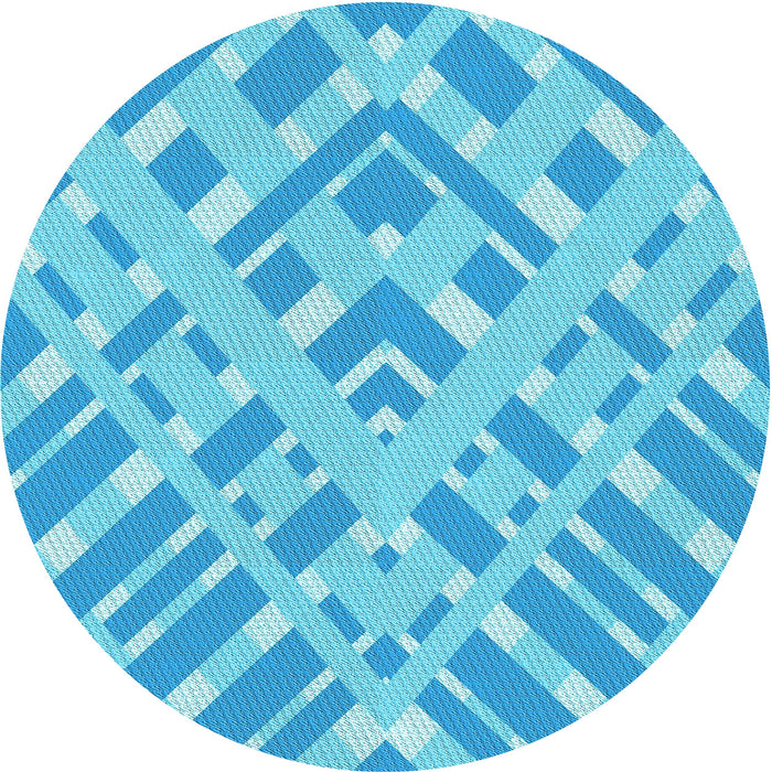 Square Machine Washable Transitional Deep Sky Blue Rug in a Living Room, wshpat1443lblu