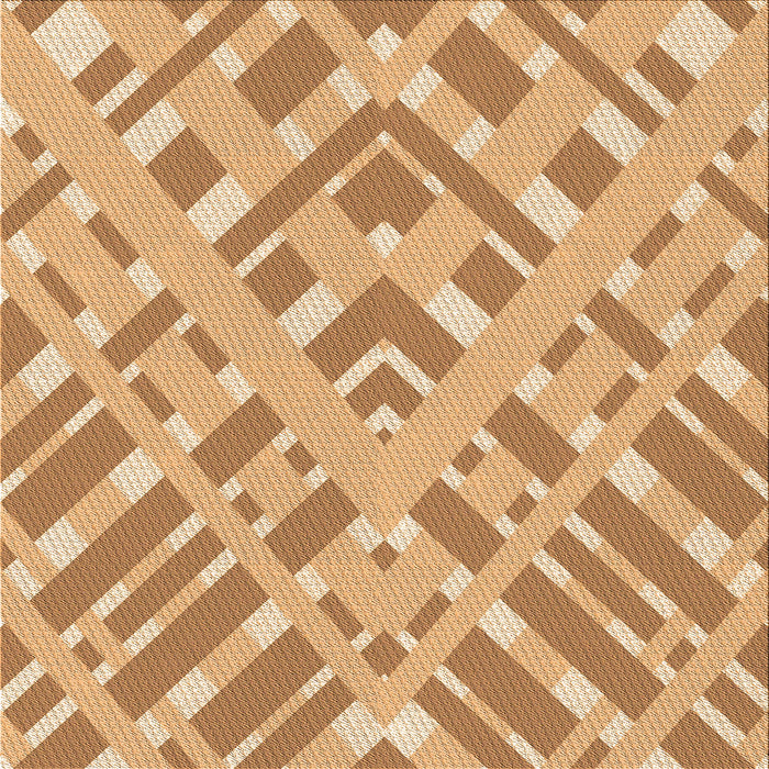 Round Patterned Yellow Orange Rug, pat1443org