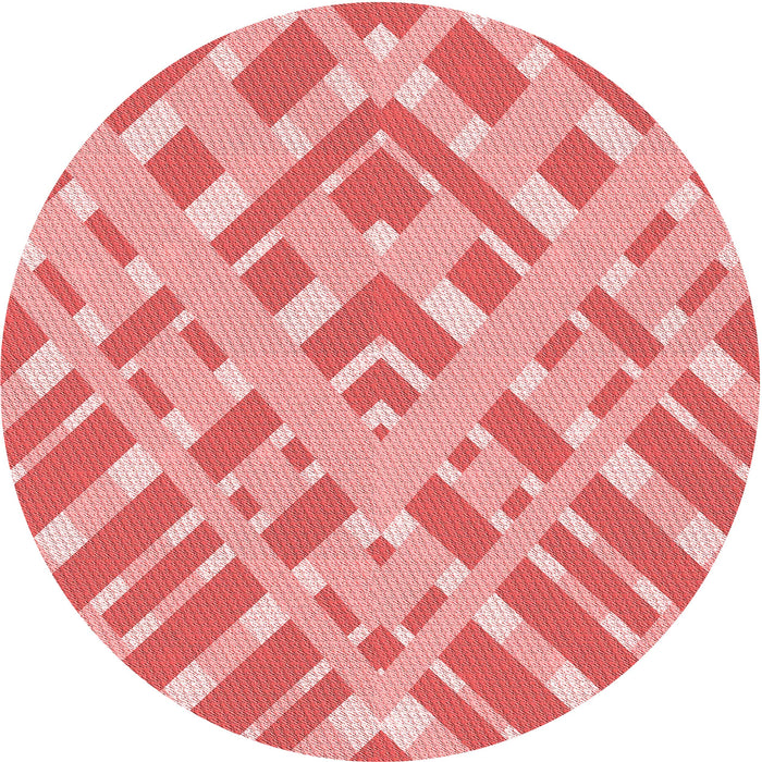 Square Patterned Pastel Pink Rug, pat1443rd