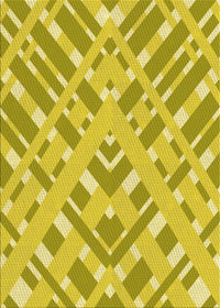 Machine Washable Transitional Yellow Rug, wshpat1443yw