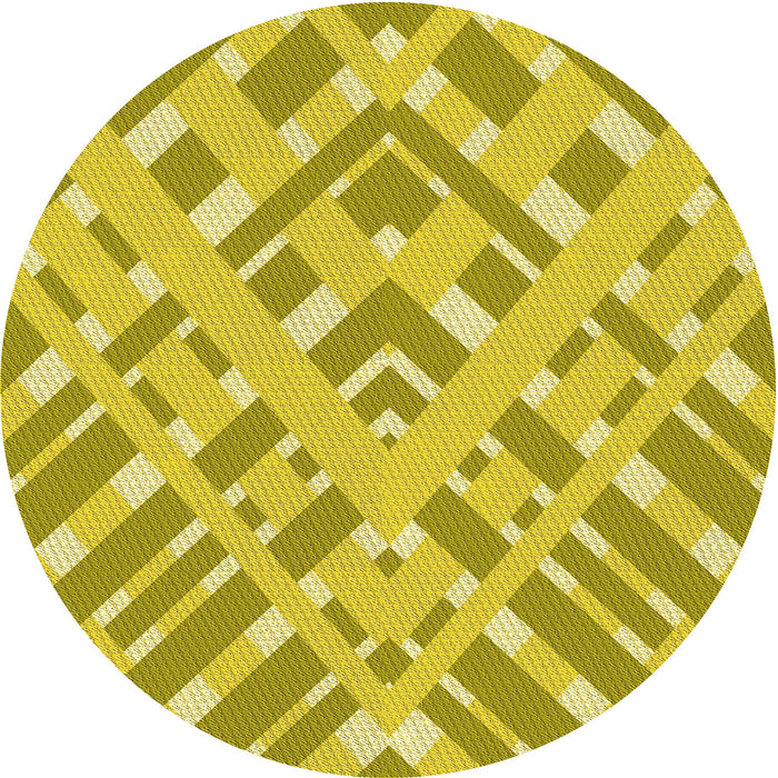 Square Machine Washable Transitional Yellow Rug in a Living Room, wshpat1443yw