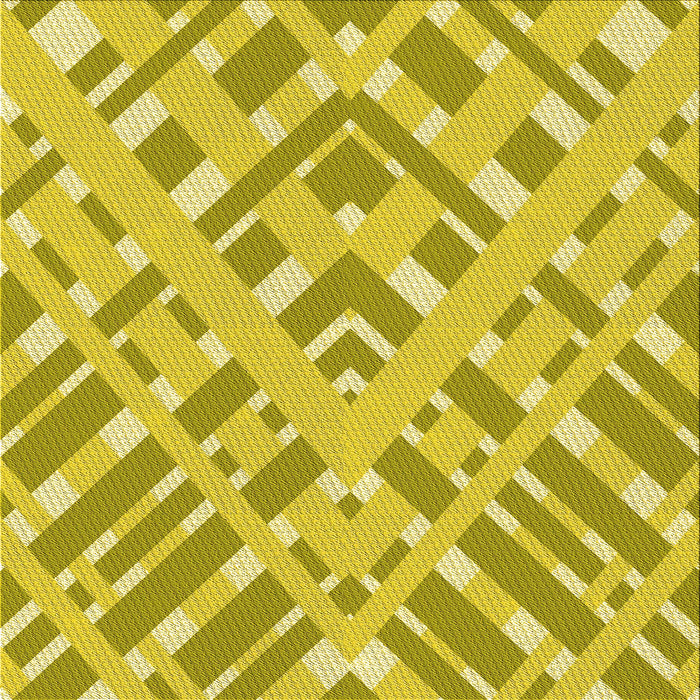 Round Machine Washable Transitional Yellow Rug, wshpat1443yw