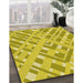 Patterned Yellow Rug in Family Room, pat1443yw