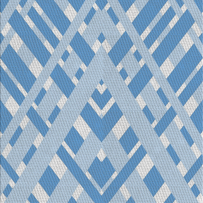 Patterned Light Blue Novelty Rug, pat1443