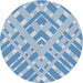 Sideview of Patterned Light Blue Novelty Rug, pat1443