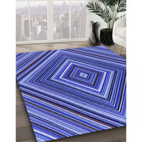 Patterned Sky Blue Rug, pat1444blu