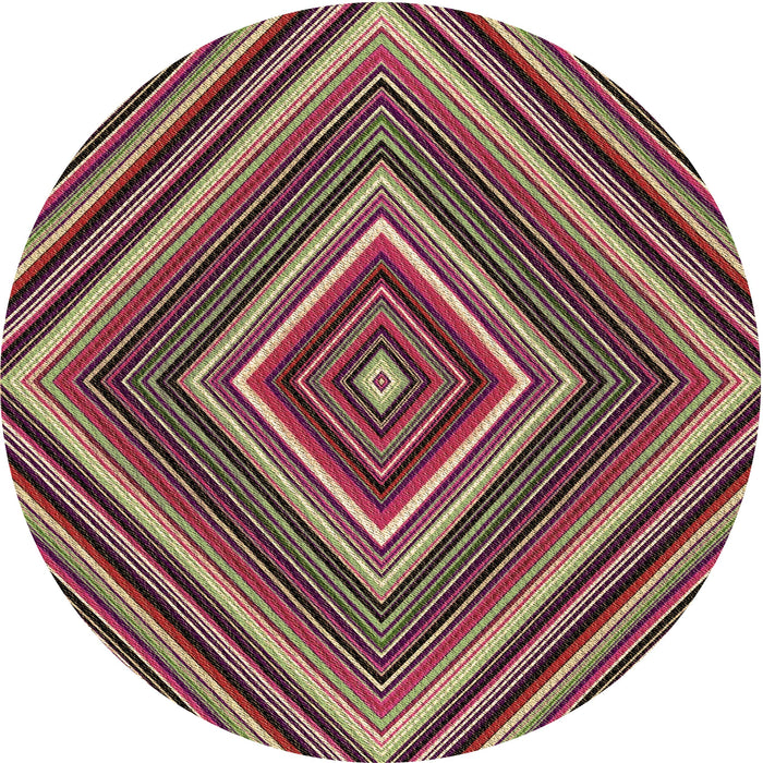 Square Patterned Brass Green Rug, pat1444brn