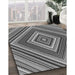 Machine Washable Transitional Black Rug in a Family Room, wshpat1444gry