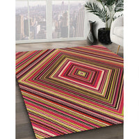 Patterned Bronze Brown Rug, pat1444org