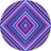 Square Patterned Bright Purple Rug, pat1444pur