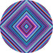 Square Machine Washable Transitional Bright Purple Rug, wshpat1444