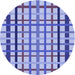 Square Patterned Royal Blue Rug, pat1445blu