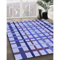 Patterned Royal Blue Rug, pat1445blu