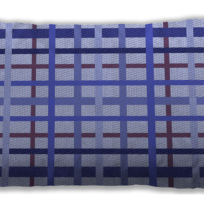 Patterned Rectangular Royal Blue Lumbar Throw Pillow, 13 inch by 19 inch, lbpat1445blu