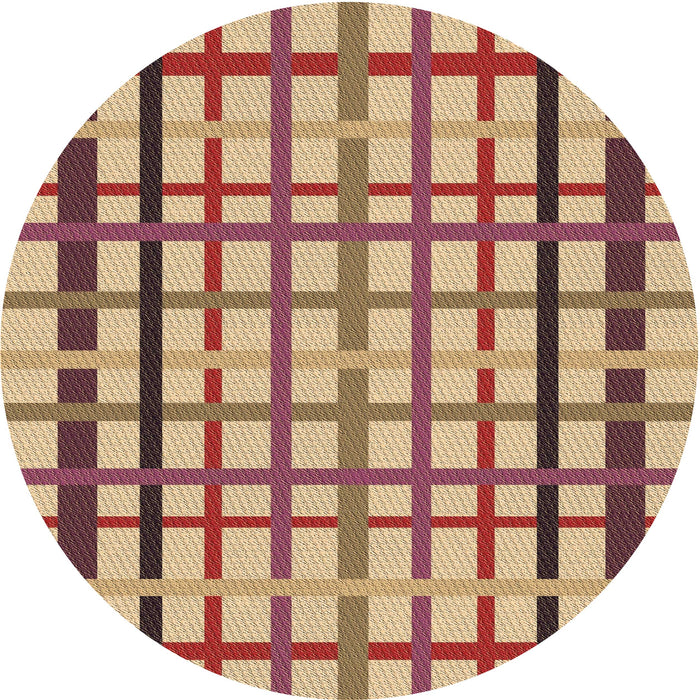 Square Patterned Brown Red Rug, pat1445brn