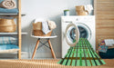 Machine Washable Transitional Green Rug in a Washing Machine, wshpat1445grn