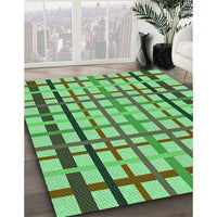 Patterned Green Rug, pat1445grn